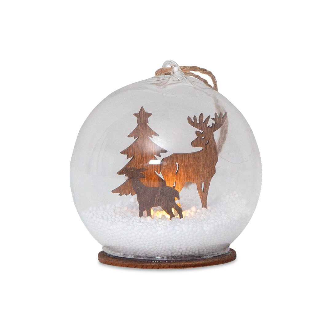 FAUNA II LED Snow Globe Christmas Decoration