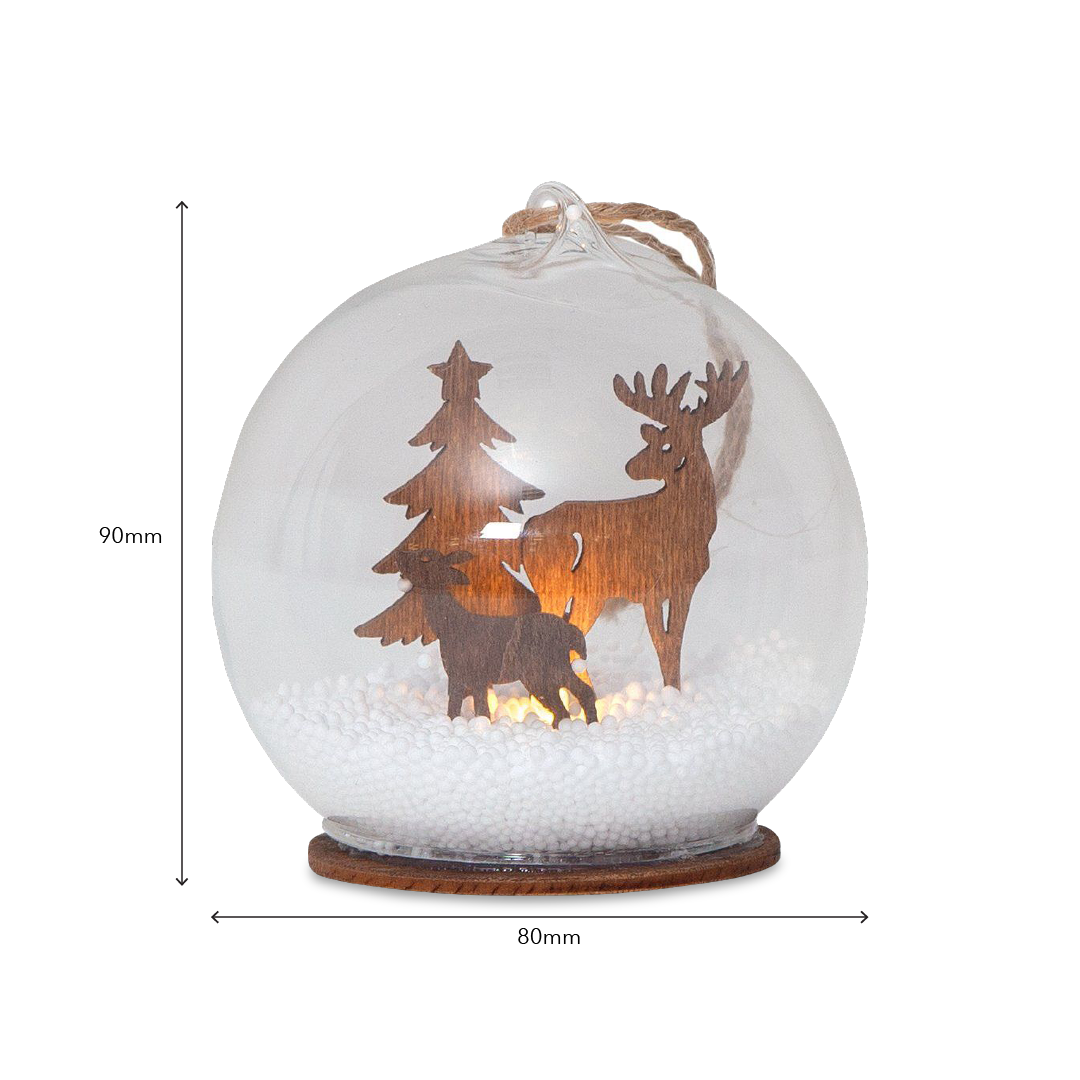 FAUNA II LED Snow Globe Christmas Decoration
