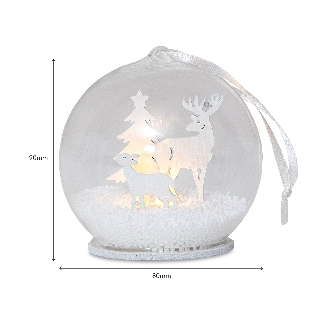 FAUNA I LED Snow Globe Christmas Decoration