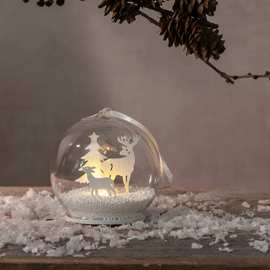 FAUNA I LED Snow Globe Christmas Decoration